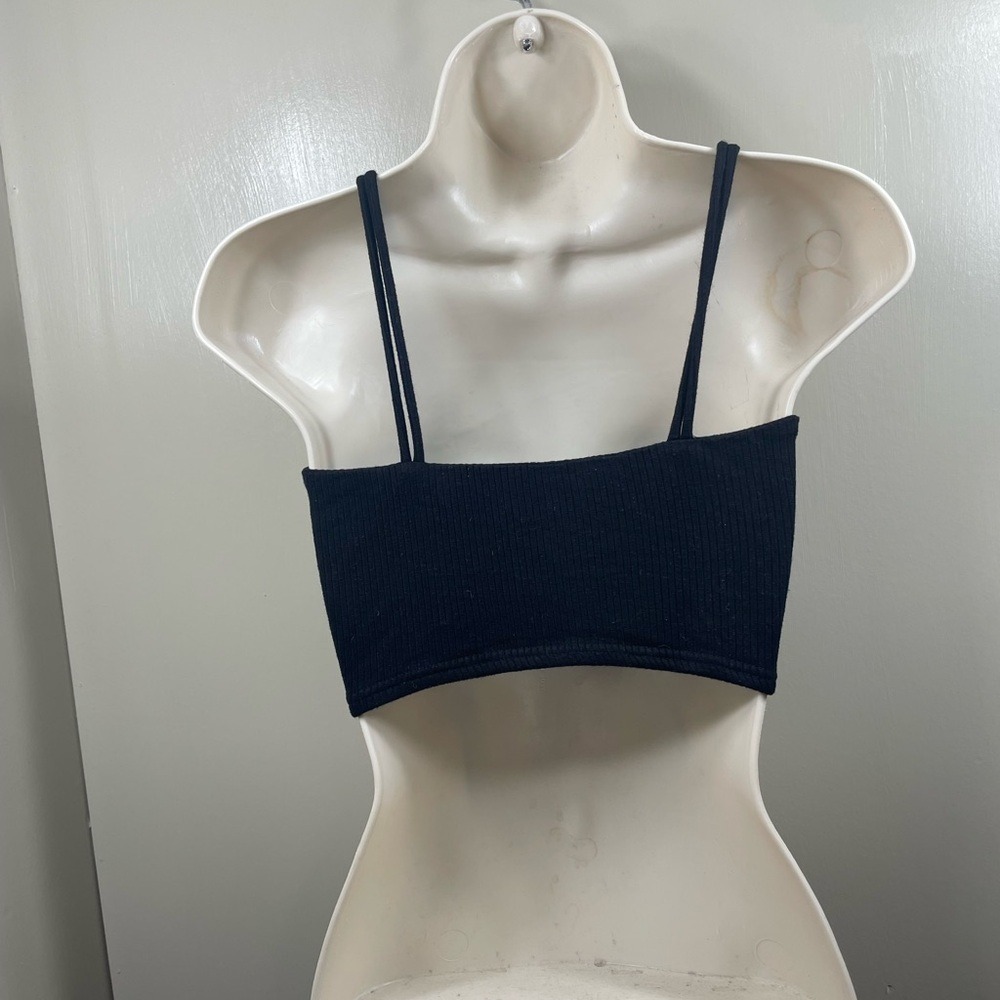 Fashion Nova Black Ribbed Drawstring Cami Crop Top Womens Size‎ Small - Picture 5 of 9